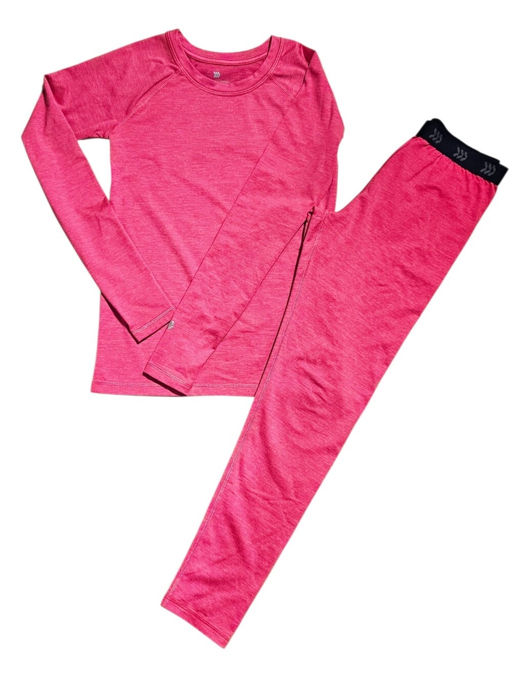 All In Motion Pink Thermal Athletic Base Layer Long Johns Long Sleeve Set 10/12
